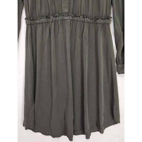 Anthropologie Holding Horses Ocala Dress Womens 10 Green Western Minimalist Boho - Picture 6 of 13